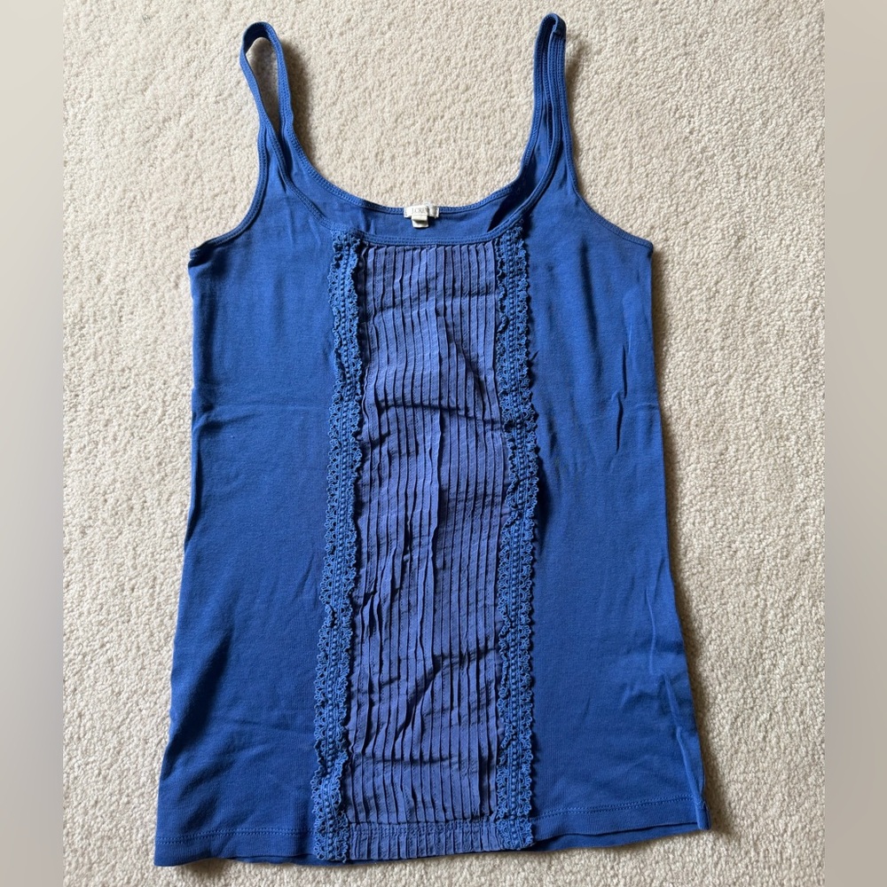 J. Crew Royal Blue Camisole with Textured Front